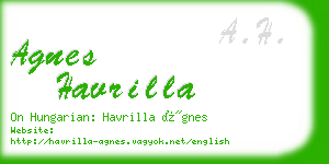 agnes havrilla business card